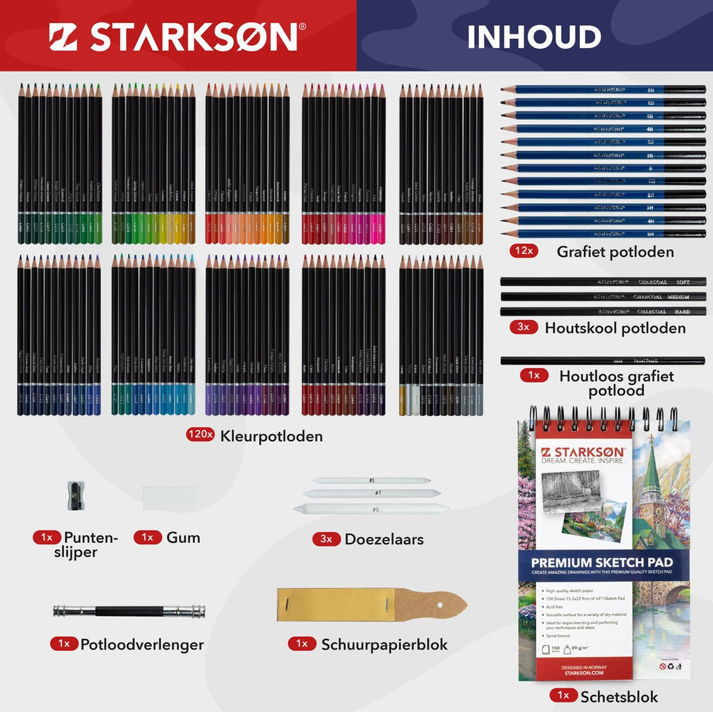 Starkson 145-delige teken set