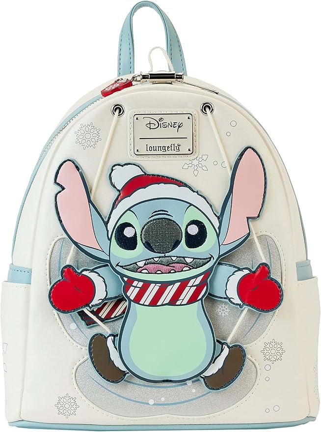 Stitch Holiday Snow glitter backpack