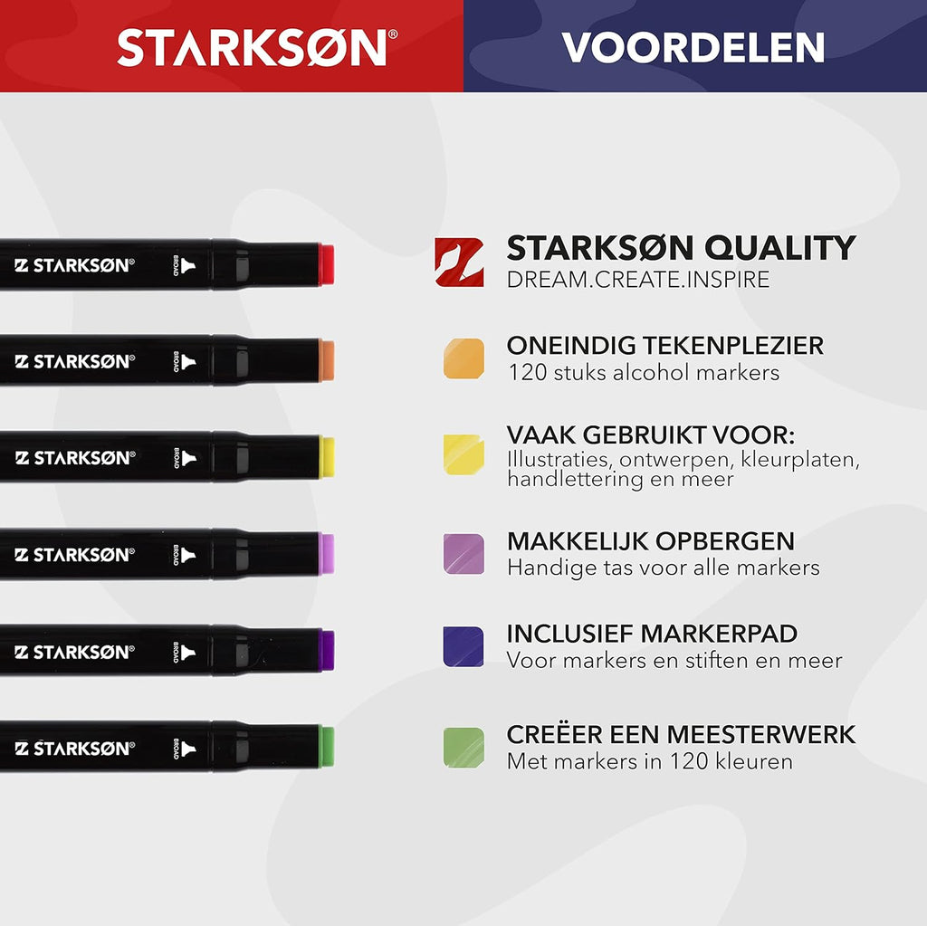 Starkson 122 stuks Alchohol markers